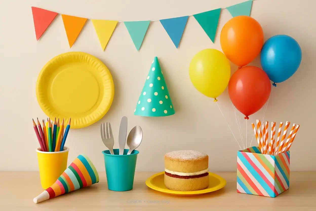 organizar casa festa com itens reutilizados